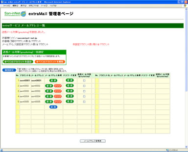 extraMail管理者ページ